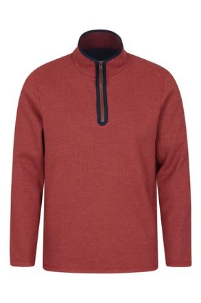 Mountain Warehouse Beta Mens Zip Neck Top Red XXS