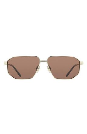 Ferragamo 59mm Aviator Sunglasses in Matte Gold at Nordstrom