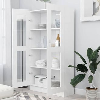 Berkfield Home Vitrine Cabinet White 82.5x30.5x150 cm Engineered Wood