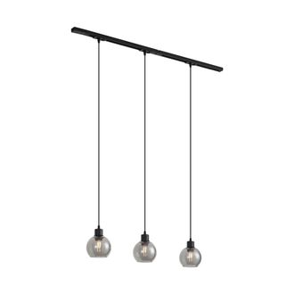 QAZQA Qazqa Sistema De Iluminaci&oacute;n De Riel Moderno Negro Con 3 Luces