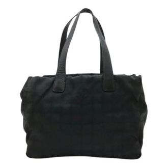 Chanel Pre-owned Tote Bags, female, Black, Size: ONE SIZE Pre-owned Nylon Tote Bag