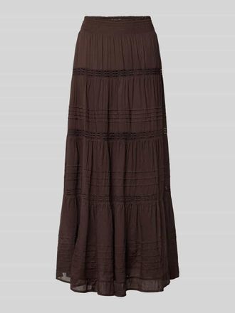 Neo Noir Neo Noir Maxirock mit elastischem Bund Modell Felicia in Mittelbraun, Gr&ouml;&szlig;e 34