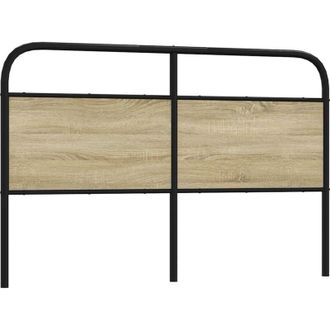 vidaXL Cabecero De Acero Y Madera De Ingenier&iacute;a Roble Sonoma 160 Cm Vidaxl