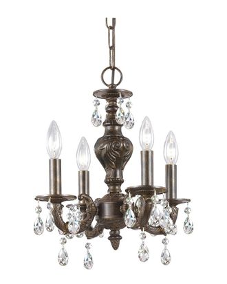 Crystorama 4-Light Paris Market Mini Chandelier Swarovski Spectra Crystal