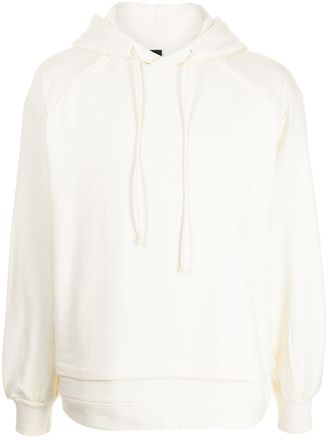 Juun.J layered cotton hoodie - men - Cotton - S - White