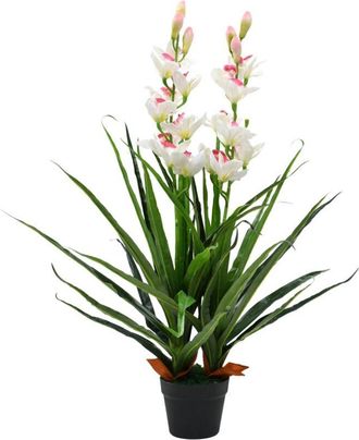 vidaXL Planta Artificial Orqu&iacute;dea Con Macetero 100 Cm Verde Vidaxl