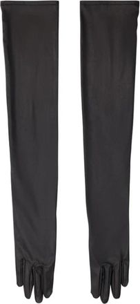 7 For All Mankind Lange Handschoenen - Dames - Handschoenen - Zwart - ONE Size - Leer - Accessoires