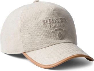 Prada Logo-embossed Cotton Cap