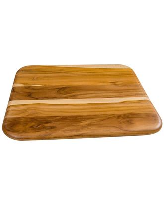 Lipper International Teak Herringbone Rounded Edge Board