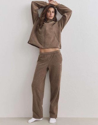Aim'n Pantaloni in pile color nocciola-Marrone