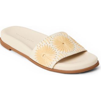 Jack Rogers Somerset Embroidered Slide Sandal in Ivory/Natural at Nordstrom Rack, Size 10