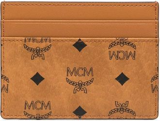 MCM Portafogli E Portacarte Marrone, Nero-Donna