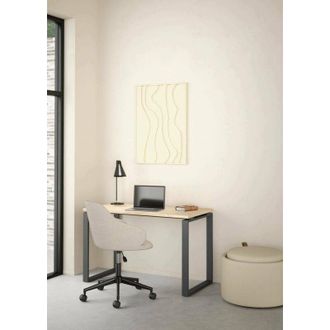 Dmora Escritorio Muriel, Escritorio Multiusos, Mesa De Oficina Para Pc, El Plan De Trabajo, 120x60 H76 Cm, Roble Y Gris - Dmora