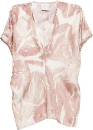 Alysi bedruckte Seidenbluse