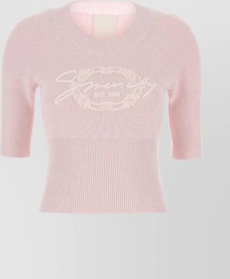 Givenchy crewneck half-sleeve knitted top