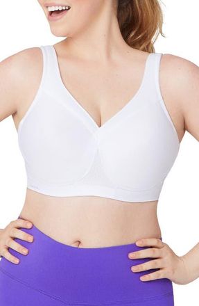 Glamorise MagicLift Seamless Sports Bra in White at Nordstrom, Size 34Dd