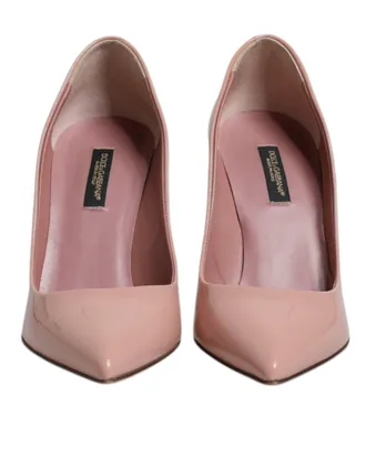 Dolce & Gabbana Pink Patent Leather Stiletto Heel Pumps Womens Shoes (Pre-Owned)