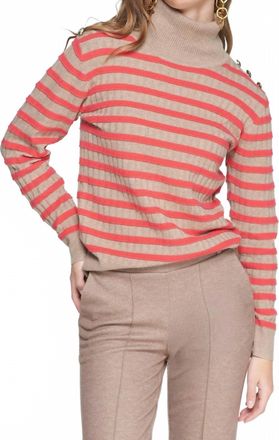Vilagallo Jr C/vuel Sweater In Beige/red