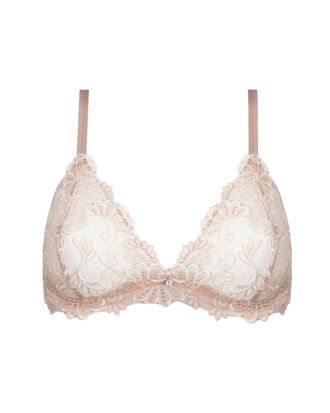 Lise Charmel Womens ACC6588 Dressing Floral Non Wired Bra - Beige - Size Small