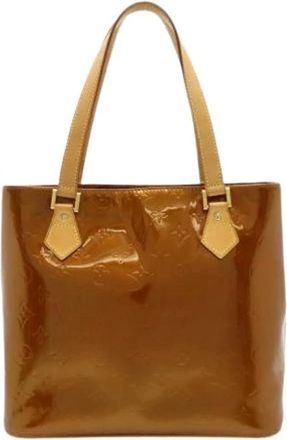 Louis Vuitton Pre-owned Tote Bags, female, Brown, Size: ONE SIZE Pre-owned Vintage Enamel Leather Tote Bag