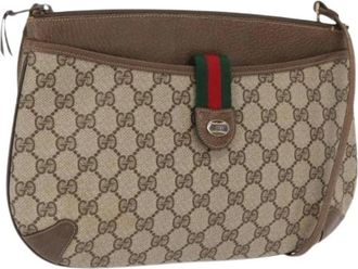 Gucci Pre-owned Cross Body Bags, female, Beige, Size: ONE SIZE Pre-owned Plastic Cross Body Bag