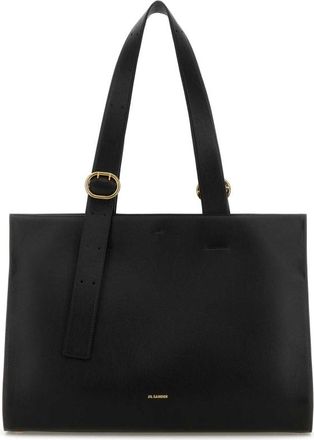 Jil Sander Black Leather Shopping Bag
