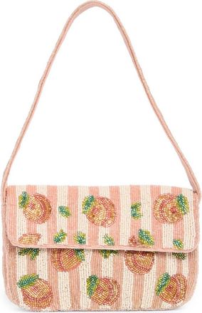 Collection XIIX Stripe Peaches Beaded Shoulder Bag in Peach Multi at Nordstrom Rack