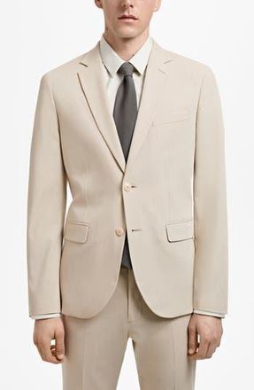 Mango Slim Fit Suit Sport Coat in Beige at Nordstrom Rack, Size 38