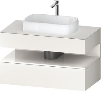 Duravit Duravit - Qatego Consola Mueble Bajo Lavabo, 1 Extra&iacute;ble, 1 Caj&oacute;n