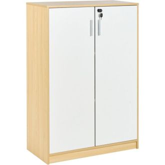 Beliani Storage Unit ZEHNA Light Brown/ White