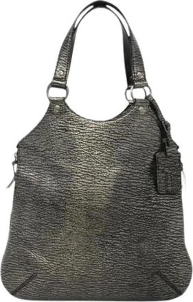 Saint Laurent Pre-owned Leren Tote - Dames - Vintage Schoudertas - Grijs - ONE Size - Leer - Vintage