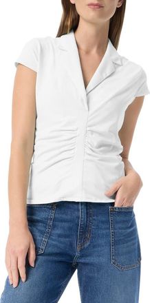 Dee Ocleppo Anastasia Center Ruched Cotton Blend Top in Optic White at Nordstrom Rack, Size X-Large