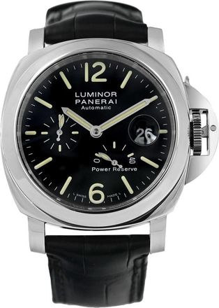 Officine Panerai Pre-owned Panerai Luminor Power Reserve Black Dial Mens Watch PAM00090