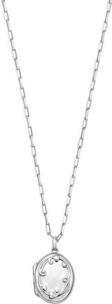 Tresorra Sterling Silver Oval Vine Locket Pendant Necklace