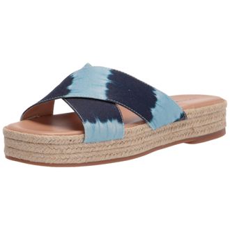 Lucky Brand Gayte Wedge Sandal Dark Denim LK-GAYTE-410 Womens