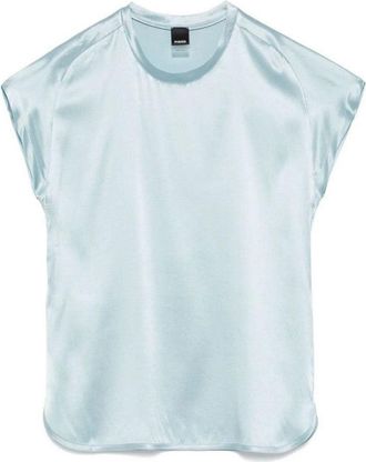 Pinko Silk Blend Top With Cap Sleeves