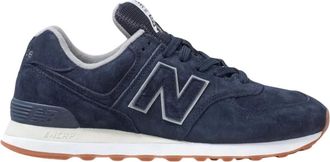New Balance Su&egrave;de Veters Rubberen Zool Sneakers - Heren - Sneakers - Blauw - 40 1/2 EU - Su&egrave;de - Schoenen