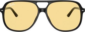 Ray-Ban Bill 60mm Square Sunglasses in Black /Yellow at Nordstrom