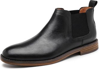 Generic Mens Genuine Leather Chelsea Boots Casual Suede Dress Boots Comfortable Oxfords Ankle Boot for Men (Black,11.5)