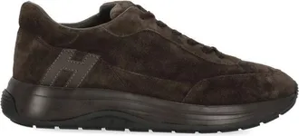 Hogan Brown Suede Low-Top Sneakers