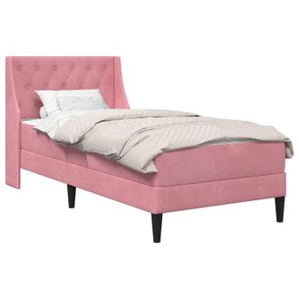 vidaXL Estructura De Cama Con Colch&oacute;n Rosa 100 X 200 Cm Terciopelo Vidaxl