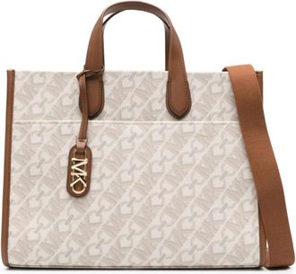 Michael Kors Beige Casual Tote Bag - Dames - Shoppers - Beige - ONE Size - Polyester - Tassen