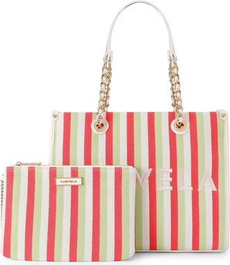 Carvela Womens Canvas Sorrento Midi Stripe Bag - Multicolour - One Size