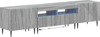 vidaXL Conjunto De 3 Muebles Para Tv Con Led Sonoma Gris Vidaxl