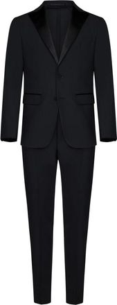 Dsquared2 Single Breasted Suit Set - Heren - Business pakken - Zwart - 2XL - Polyester - Kostuums