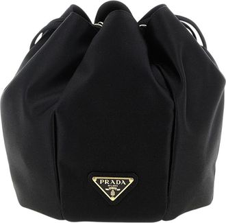 Prada Black Logo Mini Bucket Bag
