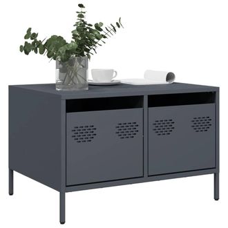 Berkfield Home TV Cabinet Anthracite 68x50x43.5 cm Cold-rolled Steel in Charcoal