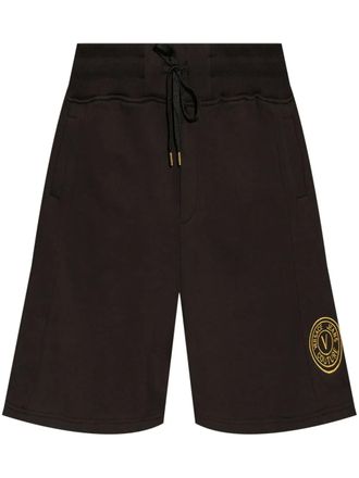 Versace Jeans Couture logo-embroidered shorts - men - Cotton - S - Black