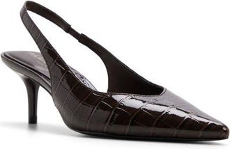 Aldo Cloeliaa Slingback Pointed Toe Pump in Dark Brown at Nordstrom, Size 7.5