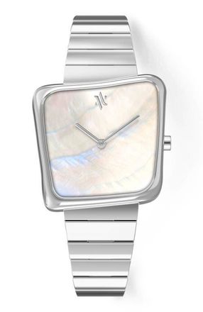 Vanna Nebula Gemstone Watch in White Pearl-Silver at Nordstrom